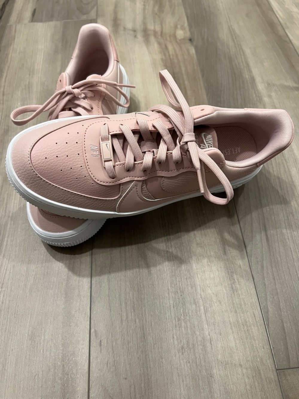 Nike Women's Low-Top Sneakers in Blush Pink and White. Brand new!